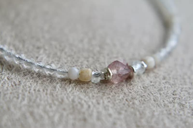 手鍊 純銀 蛋白石 月光石 - 一切安好 -