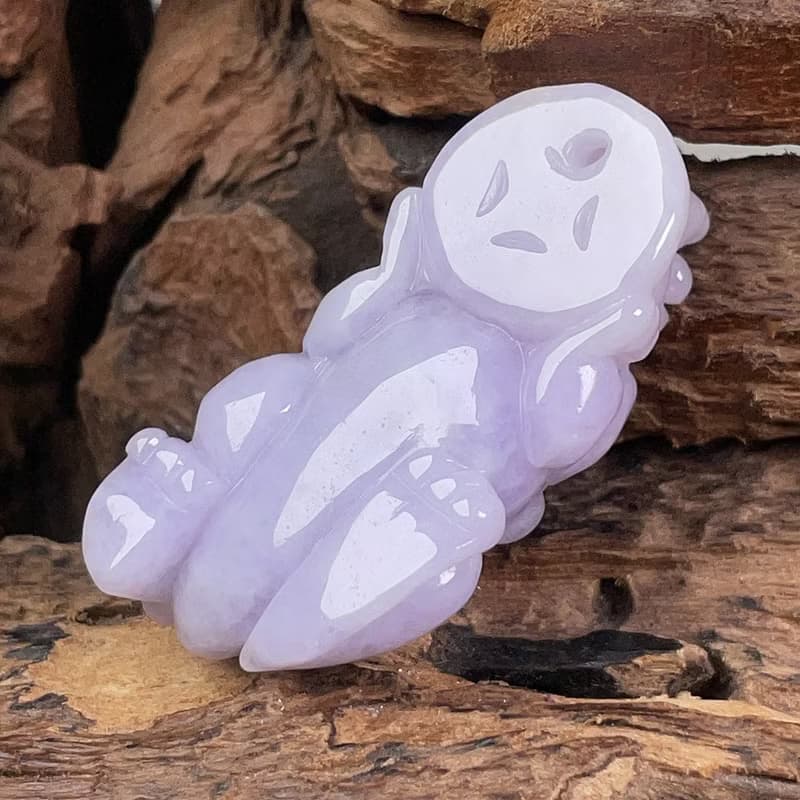 冰糯紫羅蘭翡翠貔貅 | 天然緬甸玉翡翠A貨