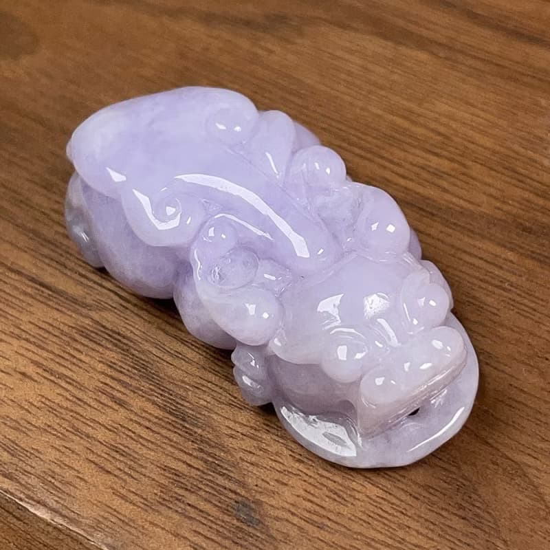 冰糯紫羅蘭翡翠貔貅 | 天然緬甸玉翡翠A貨