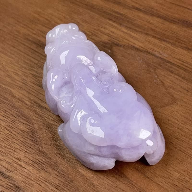 冰糯紫羅蘭翡翠貔貅 | 天然緬甸玉翡翠A貨