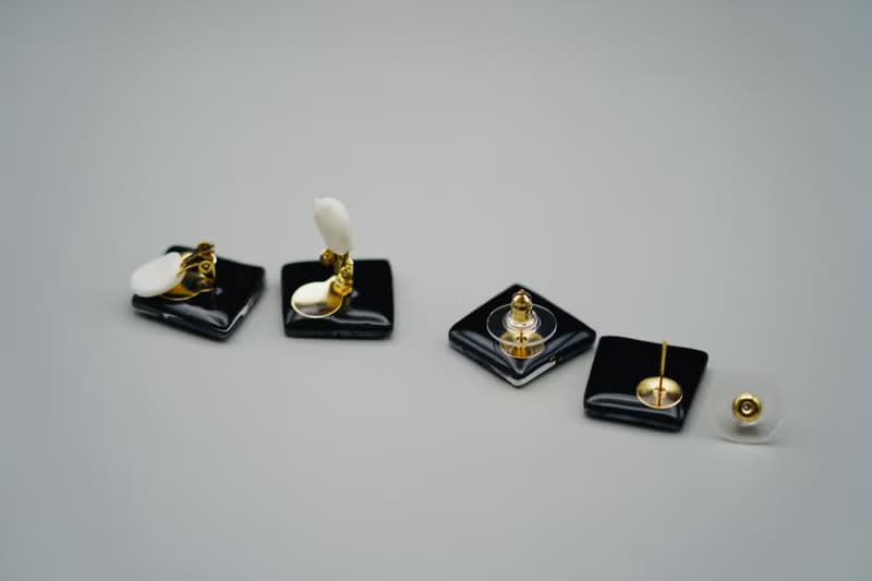 【耳夾】大理石紋 金箔 黑白灰