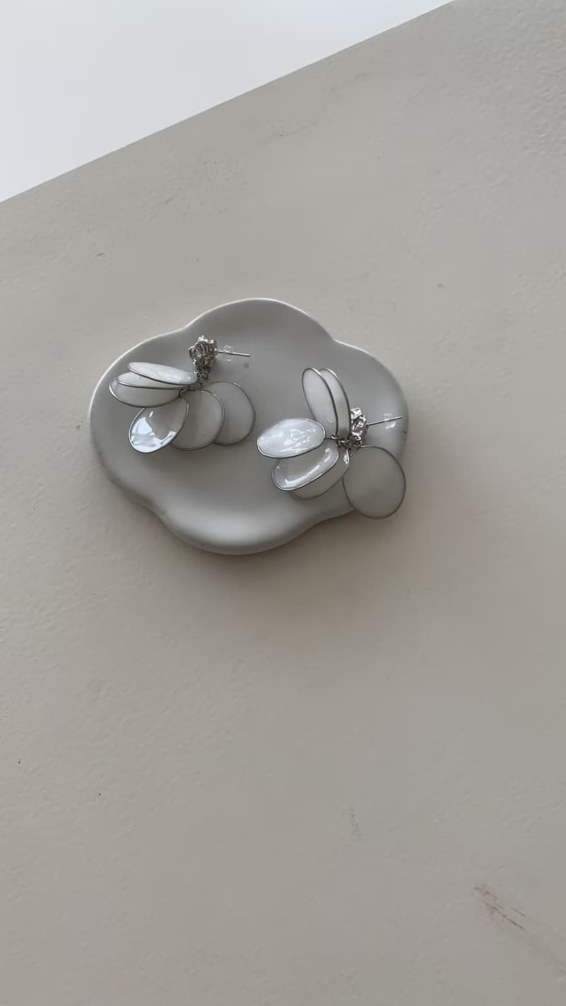 2021雲朵上的 耳環 手工樹脂 白 婚禮飾品 送禮 浪漫