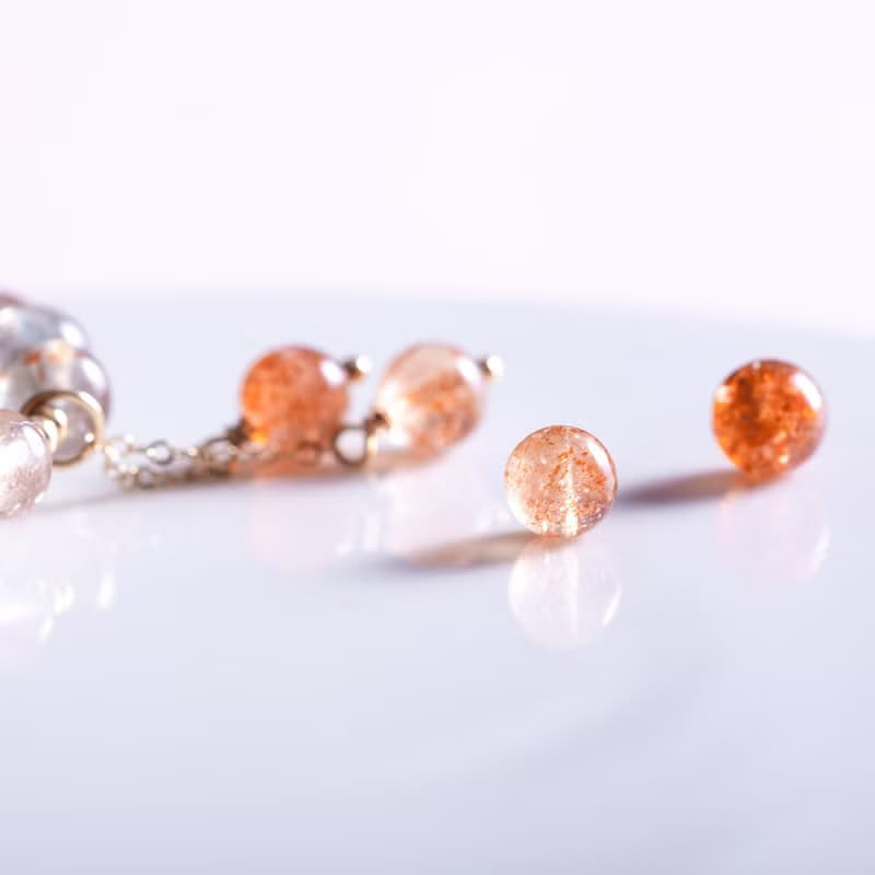 阿魯沙水晶手鍊 | 坦桑尼亞太陽石 天然石水晶手鏈 辟邪防小人