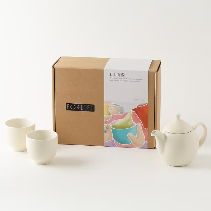 【日日有壺禮盒】露水茶壺與 Q系列握杯組 一壺雙杯