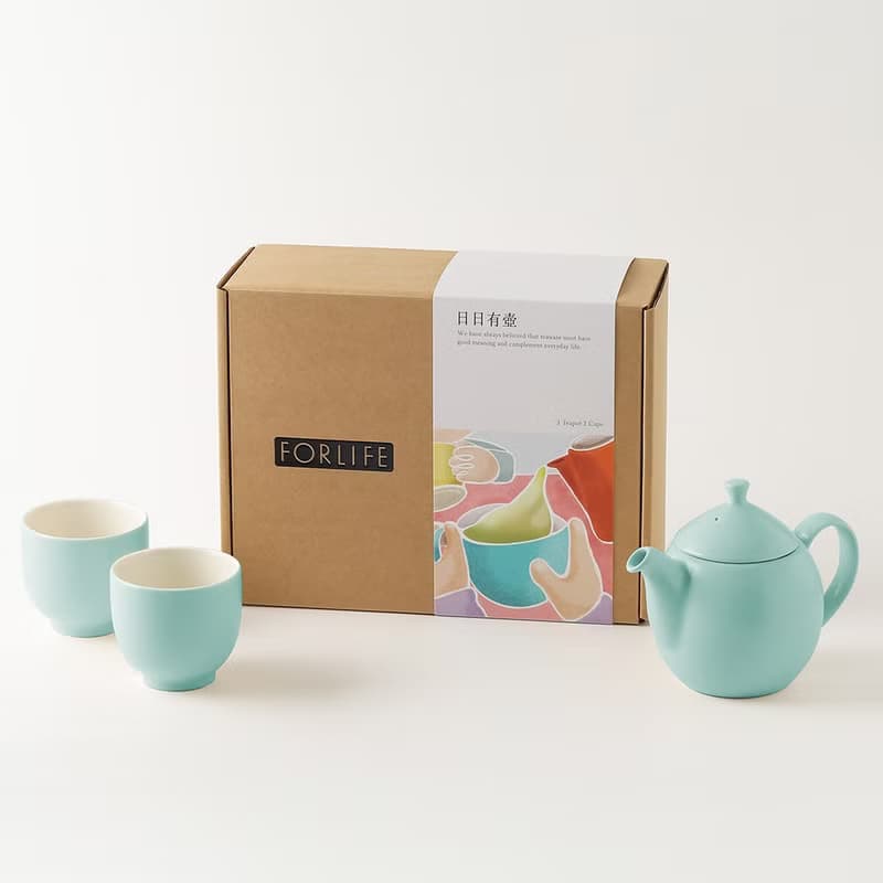 【日日有壺禮盒】露水茶壺與 Q系列握杯組 一壺雙杯