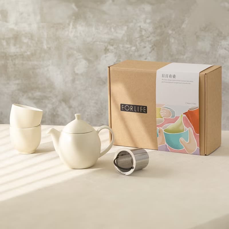 【日日有壺禮盒】露水茶壺與 Q系列握杯組 一壺雙杯