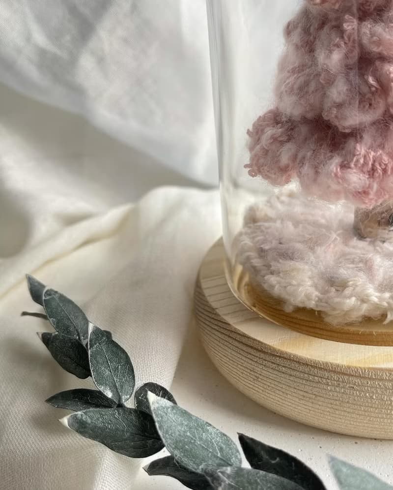 Knitting 聖誕禮物 聖誕樹 - 初雪之粉色耶誕 - 暖暖夜燈款