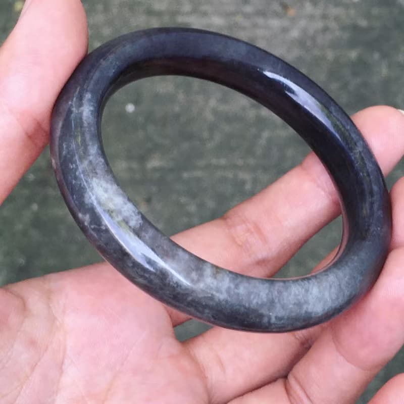 【Lost and find】巧克力糖 紫羅蘭 和田玉 手鐲 54.7