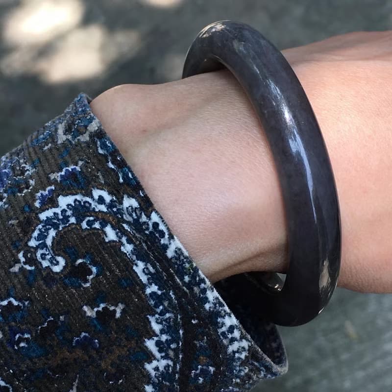 【Lost and find】巧克力糖 紫羅蘭 和田玉 手鐲 54.7