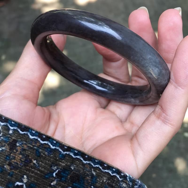 【Lost and find】巧克力糖 紫羅蘭 和田玉 手鐲 54.7