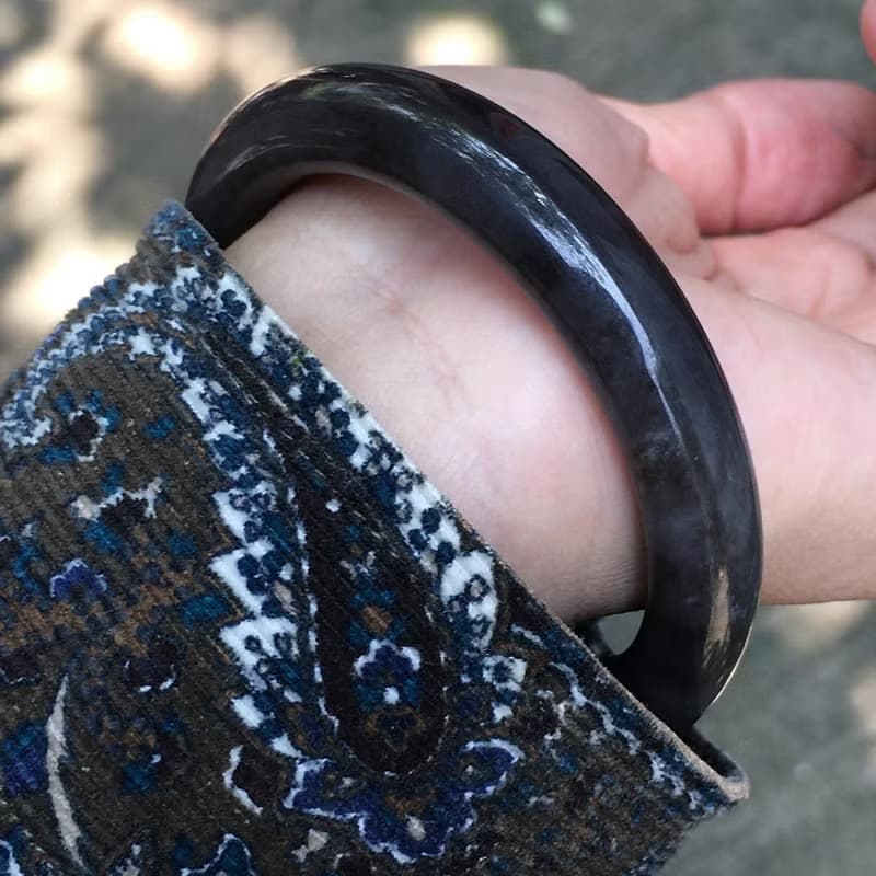 【Lost and find】巧克力糖 紫羅蘭 和田玉 手鐲 54.7