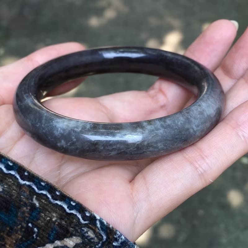 【Lost and find】巧克力糖 紫羅蘭 和田玉 手鐲 54.7