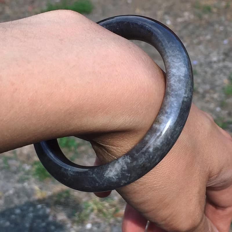 【Lost and find】巧克力糖 紫羅蘭 和田玉 手鐲 54.7