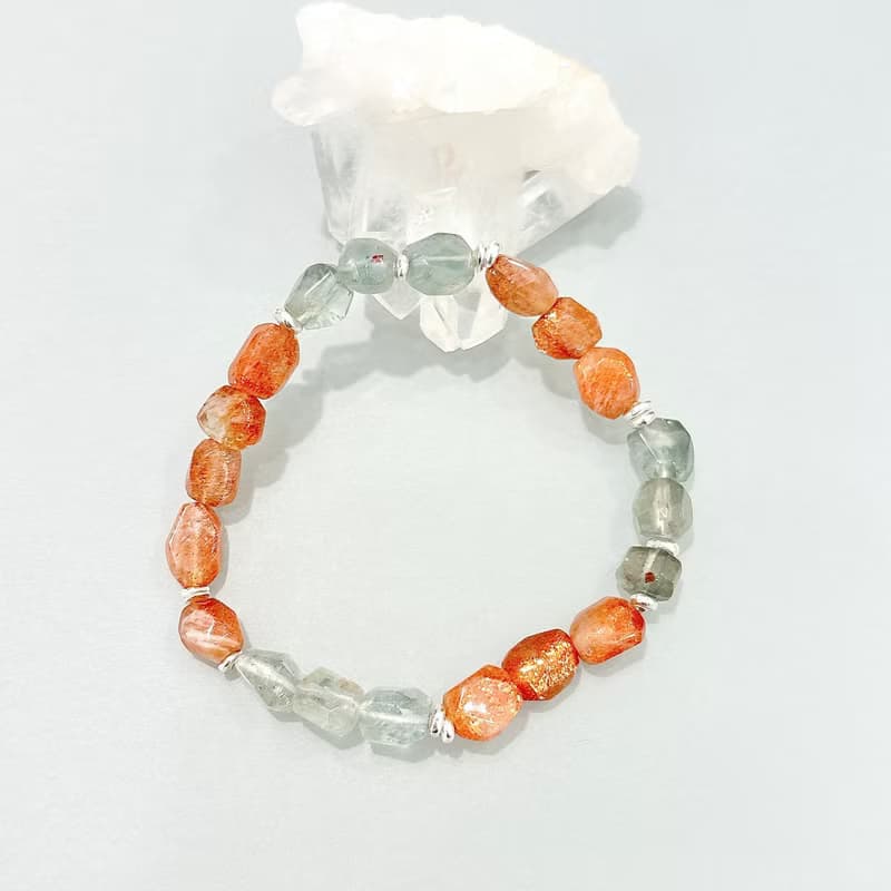 Ops Arusha Sunstone silver bracelet - 阿魯沙/金太陽石/綠柱石