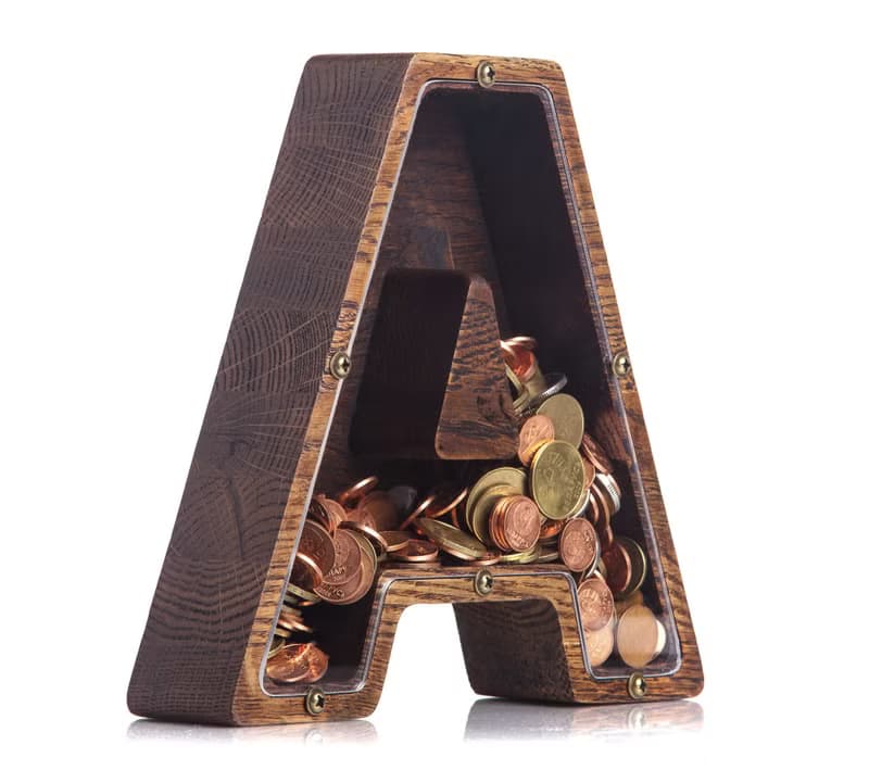 Letter Piggy Bank Creative Decoration for Home Restaurant Office