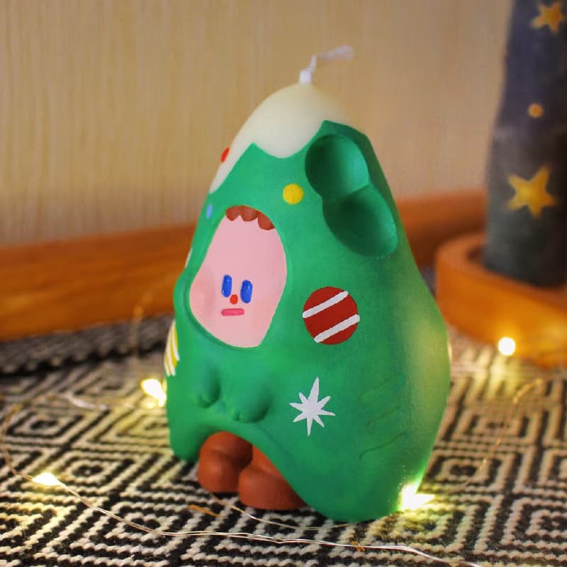 聖誕樹 手作香氛蠟燭 向日葵 鼠尾草