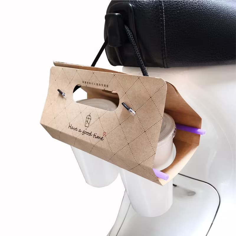 | 餐飲外帶裝家 |  一杯飲料外帶提卡-白卡點點版 1,000pcs/箱