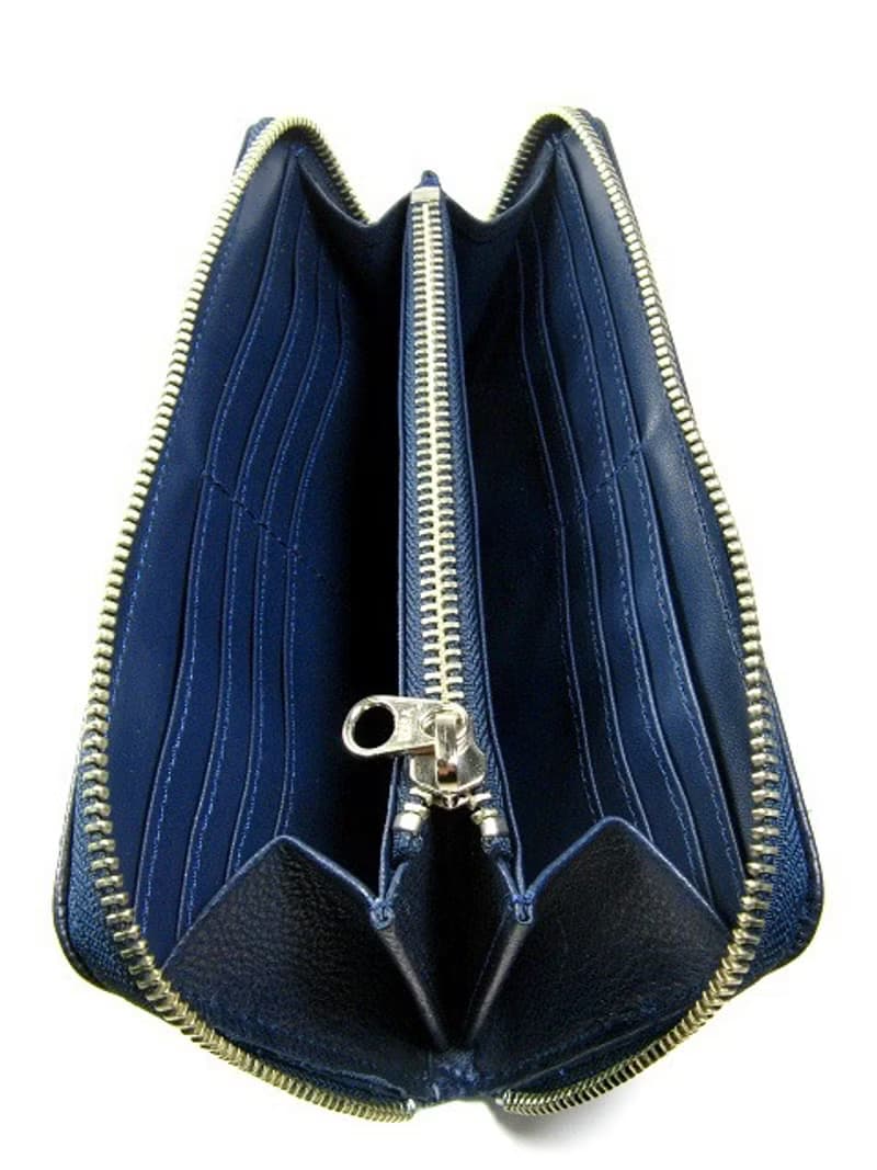 長財布　ラウンドファスナー　アリゾナ ネイビー