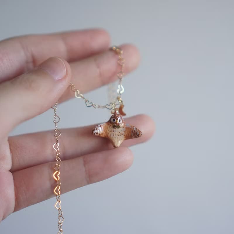 |獨角森林| little owl 縱紋腹小鴞先生 手鍊