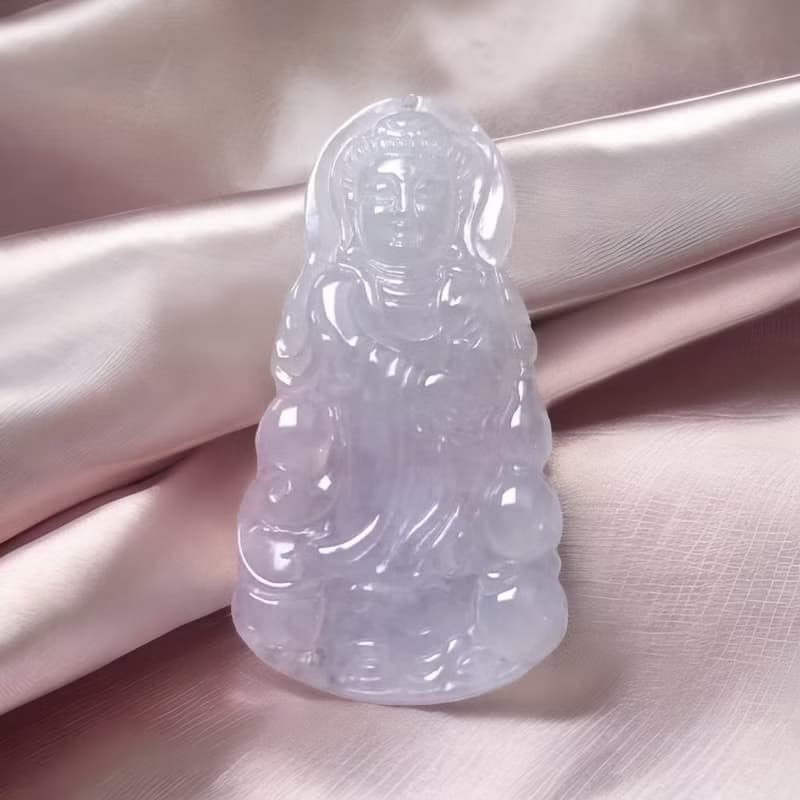冰種翡翠觀音菩薩 | 天然緬甸玉A貨翡翠 | 送禮