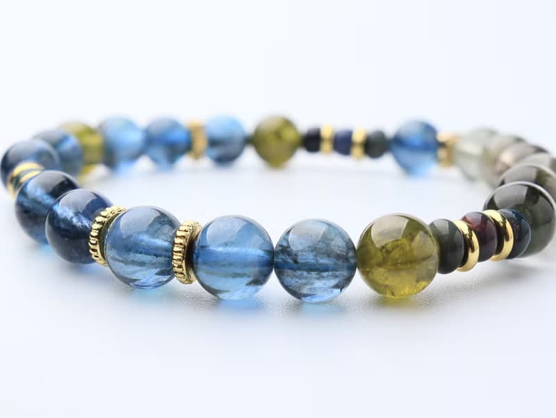 藍緘 魔鬼海藍寶 沙佛萊 綠幽靈 黑歐泊 水晶手鏈 水晶 限量 高品