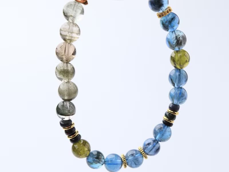 藍緘 魔鬼海藍寶 沙佛萊 綠幽靈 黑歐泊 水晶手鏈 水晶 限量 高品