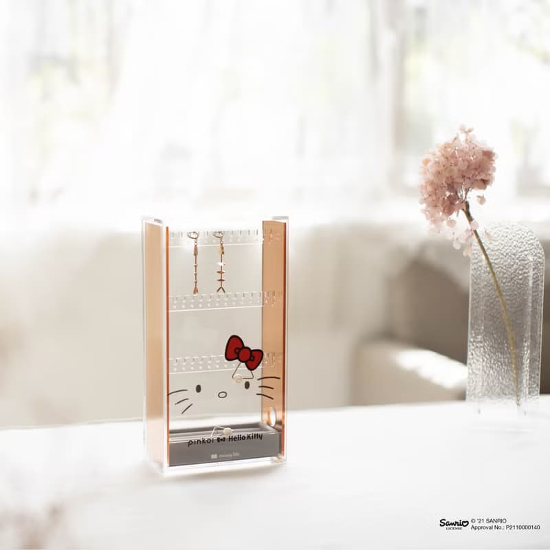 展示品/福利品 Pinkoi x Hello Kitty 聯名款玫瑰金 防塵飾品耳環