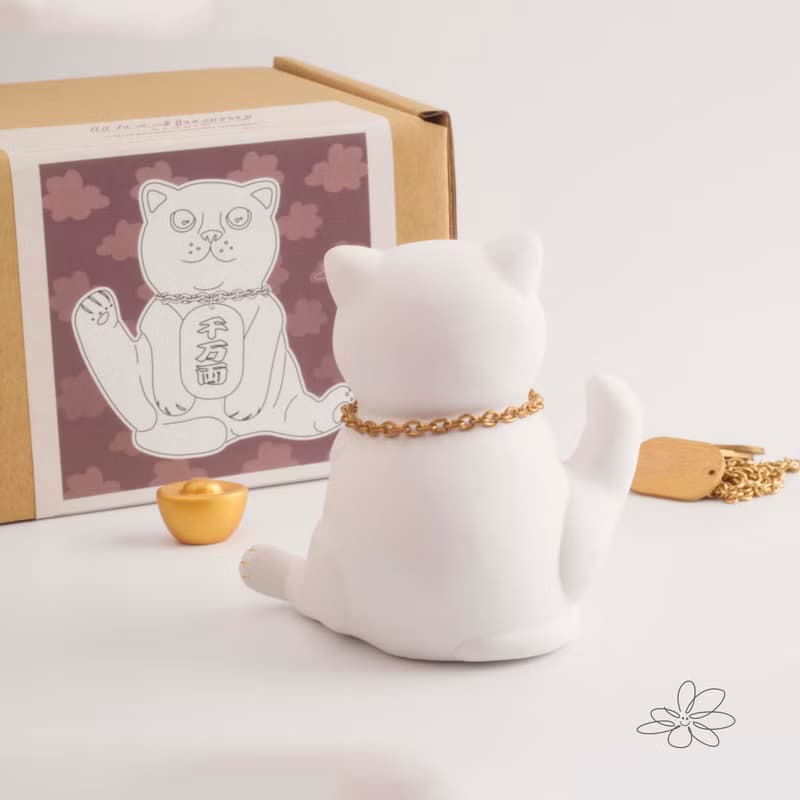 |woohuang | 水泥材質 | 這咖金好運 四吋高( 9.5公分)抬腳招財貓