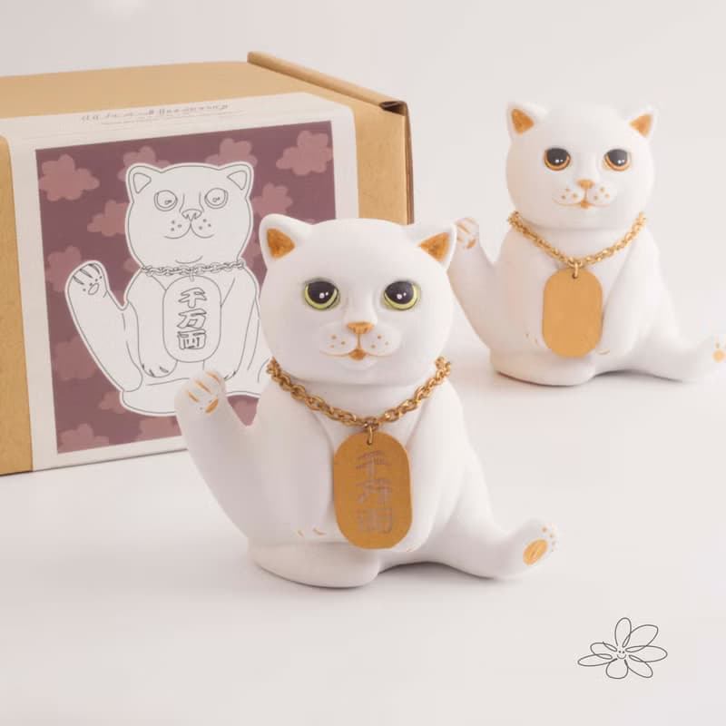 |woohuang | 水泥材質 | 這咖金好運 四吋高( 9.5公分)抬腳招財貓