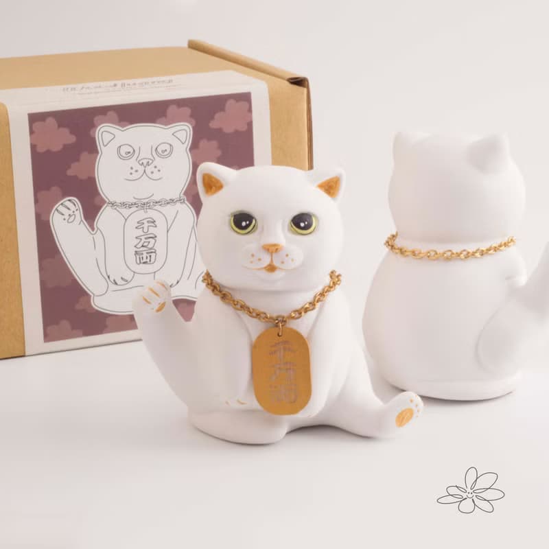 |woohuang | 水泥材質 | 這咖金好運 四吋高( 9.5公分)抬腳招財貓