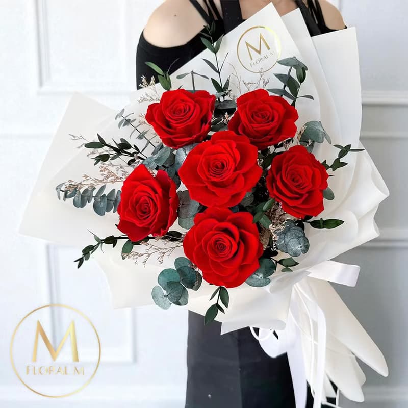 午夜巴塞隆納永生玫瑰花束