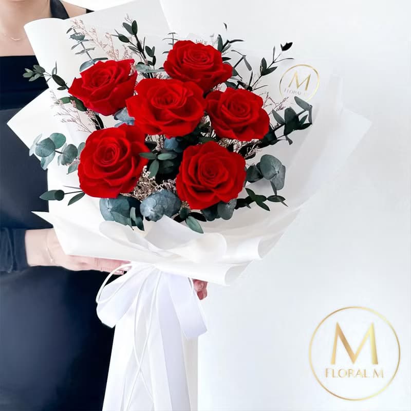 午夜巴塞隆納永生玫瑰花束