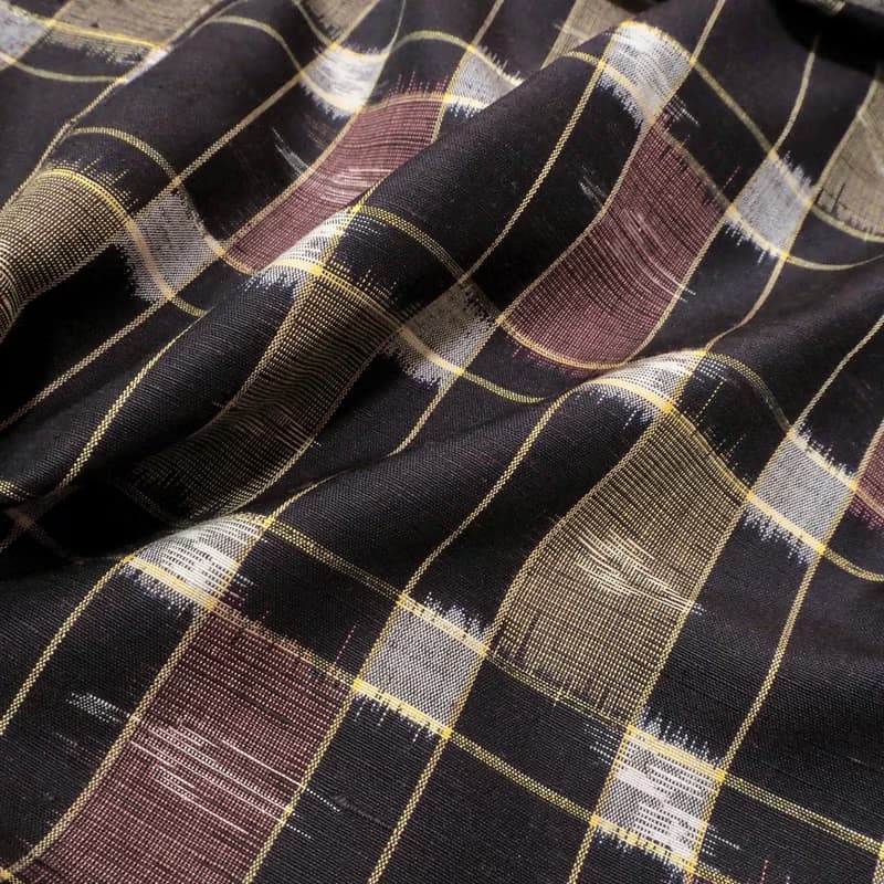 【日本製造】復古絲綢和服翻拍、男士襯衫 L、半袖襯衫