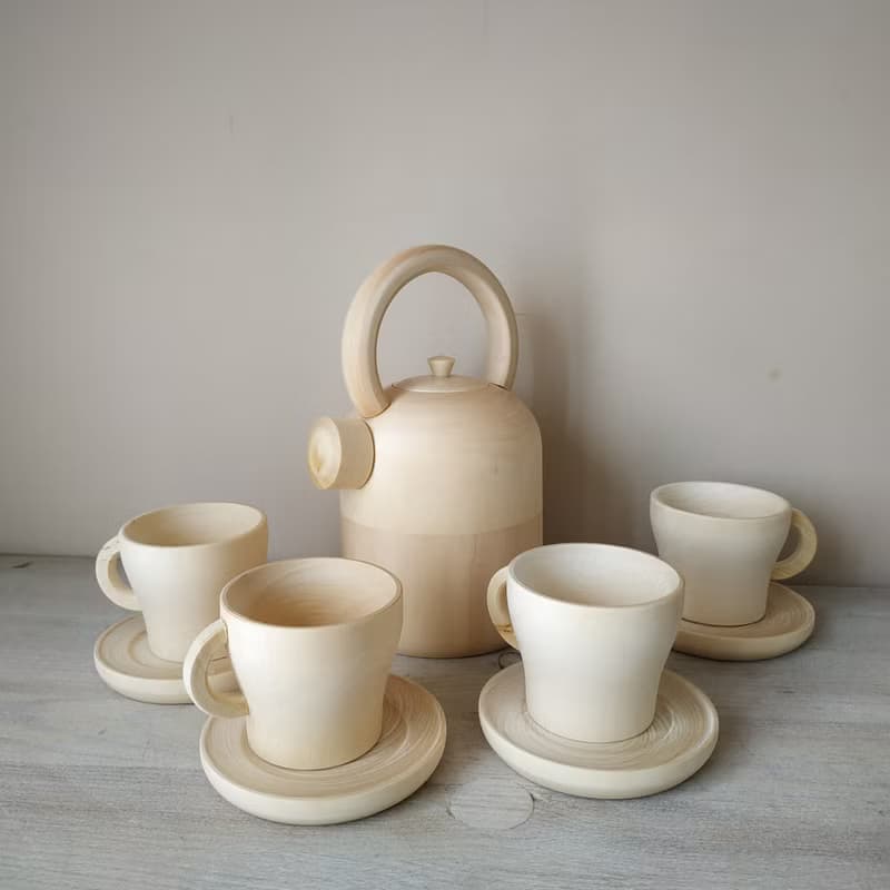 Wooden Toy Tea Set Big