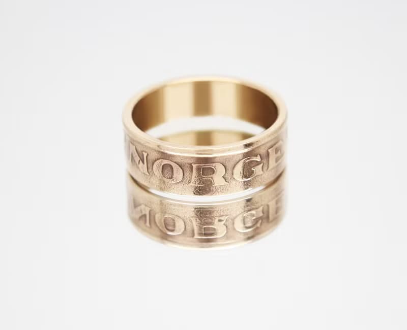 Norway Coin Ring 5 ore 1952-1957 norwegian coin ring norwegian ring coin ring