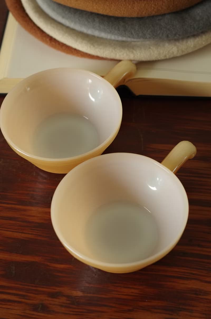 少見美國製Fire King珠光橘色碗 餐具 廚具 W580