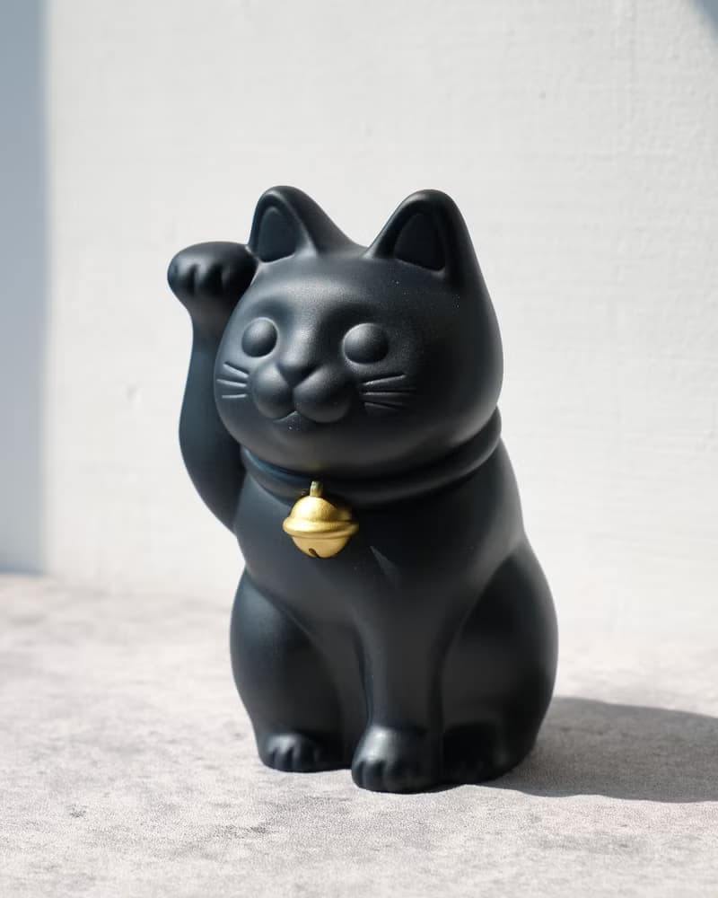 招財貓線香座連咕𠱸底座 招財貓/原創設計/3D列印/多肉塊根植物/