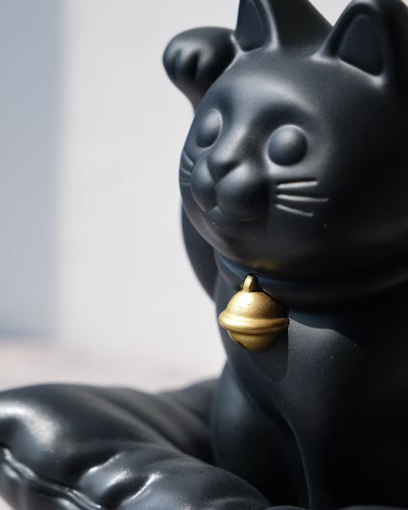 招財貓線香座連咕𠱸底座 招財貓/原創設計/3D列印/多肉塊根植物/