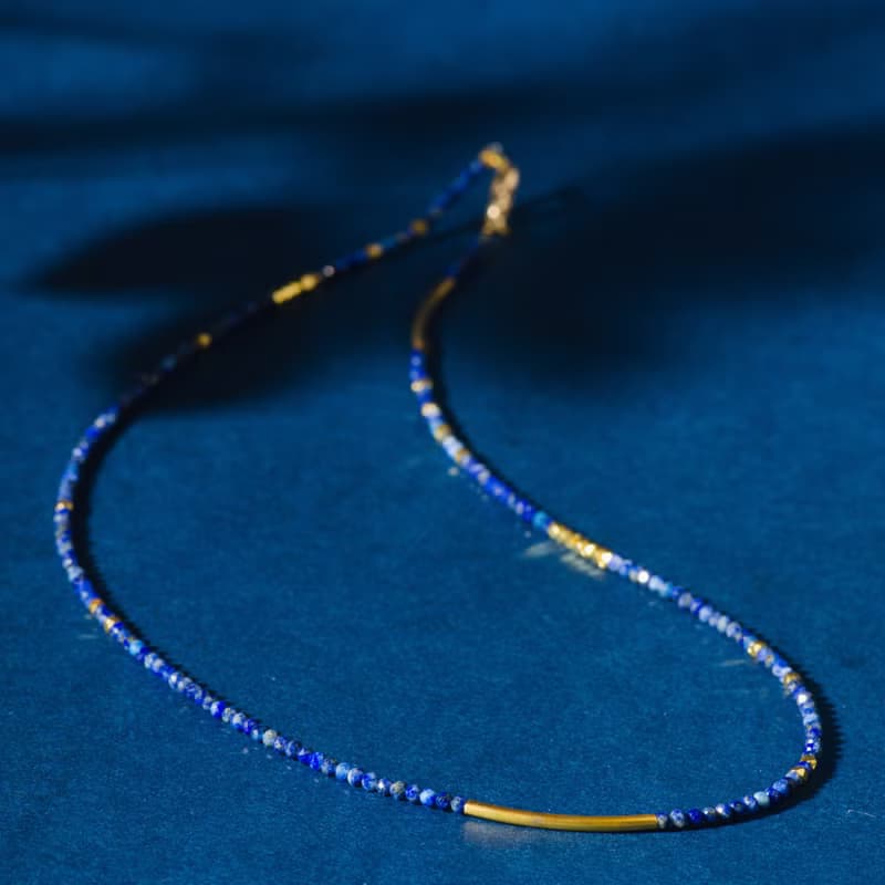 青金石14K包金手鍊 | 梵高的星夜 | 天然水晶極細系列多圈手鏈