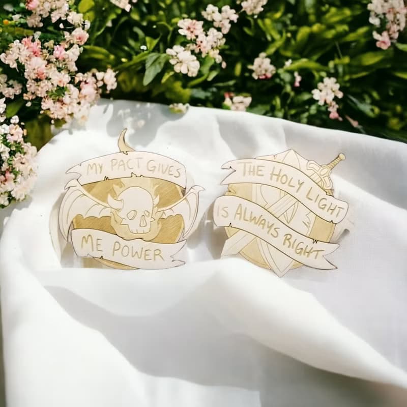 RPG Classes Wooden Coaster Set – Coasters Featuring RPG Character Classes