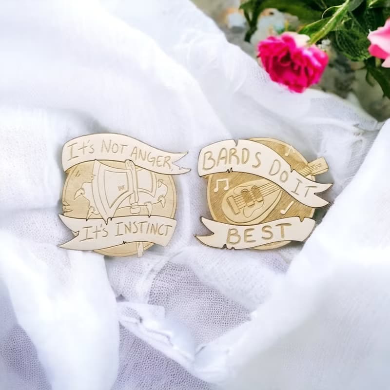 RPG Classes Wooden Coaster Set – Coasters Featuring RPG Character Classes