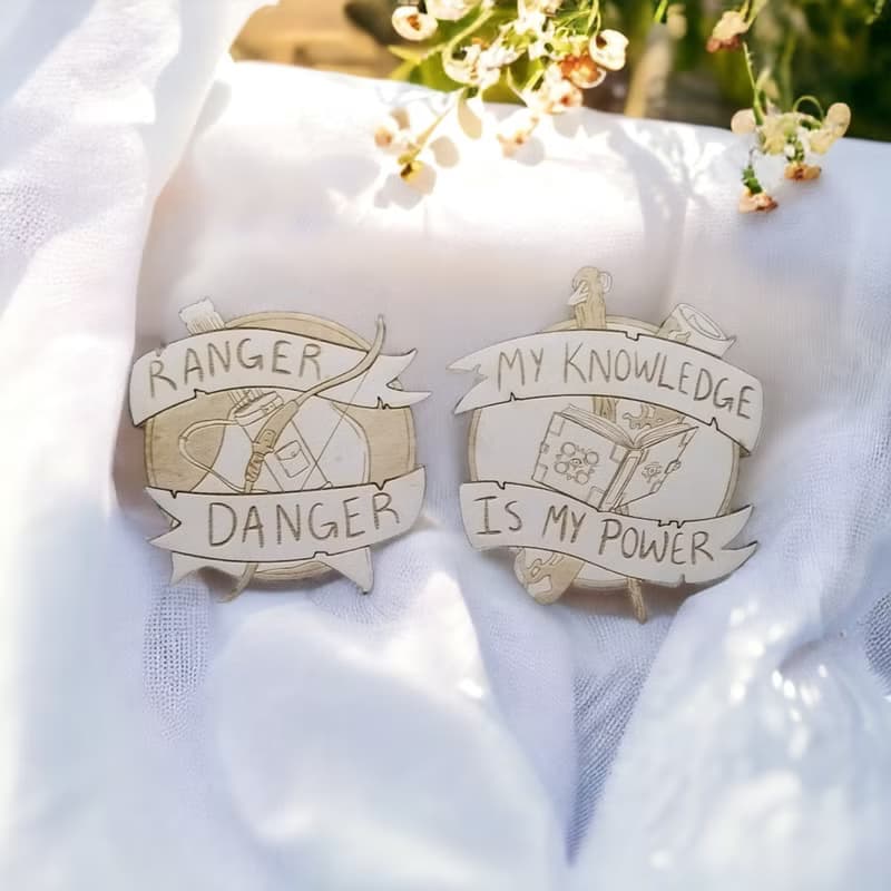 RPG Classes Wooden Coaster Set – Coasters Featuring RPG Character Classes