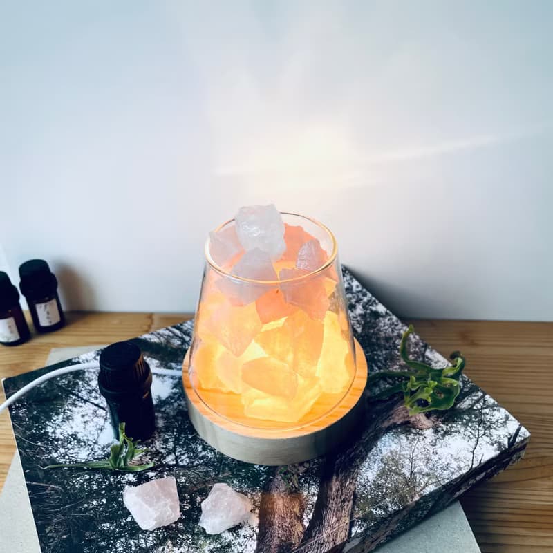 能量擴香水晶山【粉水晶的幸福與愛 】水晶禮盒-( 水泥字要加購 )