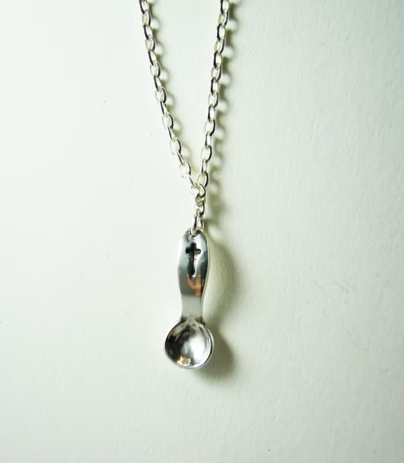 銀湯匙[十字之愛] 純銀項鍊 手作 彌月禮 / 手鍊 / 鎖骨鍊 / 禮物 / 紀念日