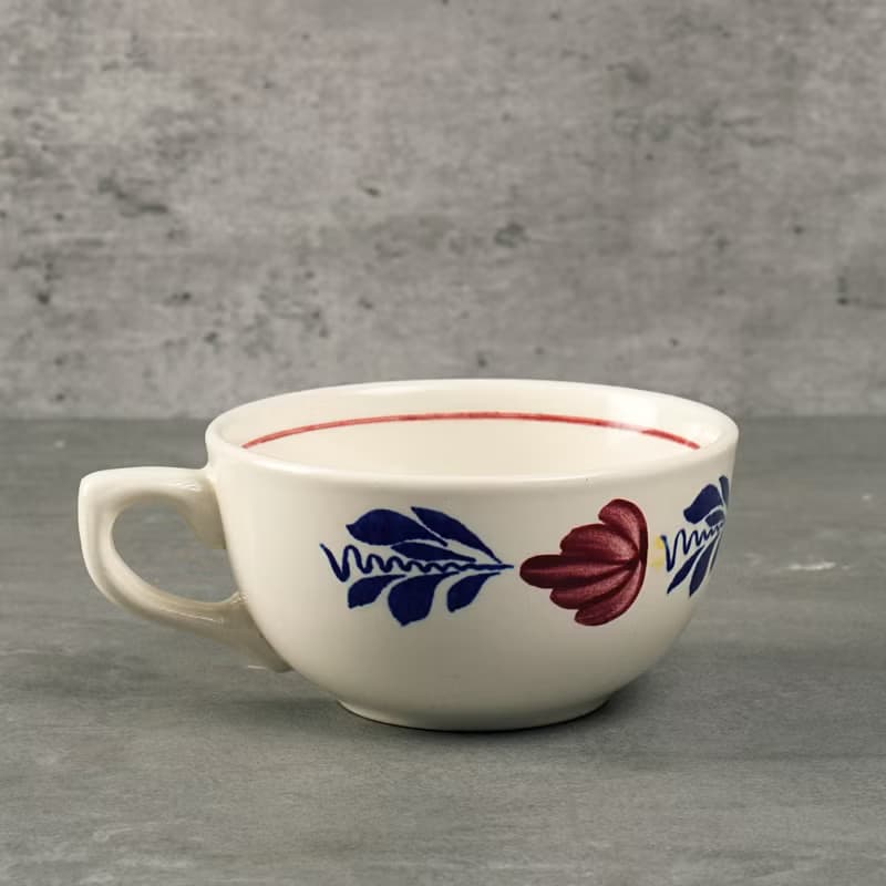 比利時Boch絕版手繪Boerenbont 茶杯組/咖啡杯