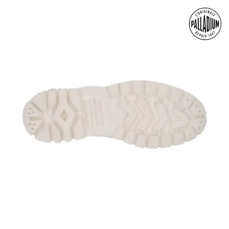 PALLADIUM PALLASHOCK LO WP+厚底巧克力低筒防水靴 奶白 74408