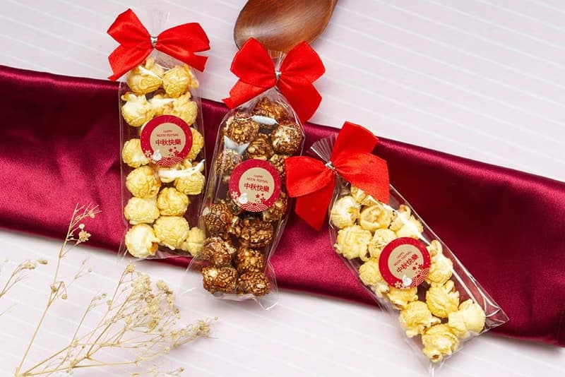 中秋節禮物贈品 中秋節快樂輕巧包爆米花(焦糖/巧克力2口味可選)