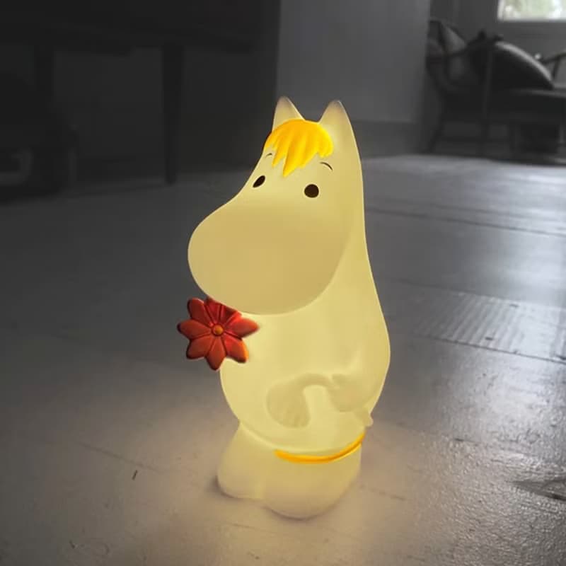 英國嚕嚕米Moomin拿著紫色小花LED小夜燈