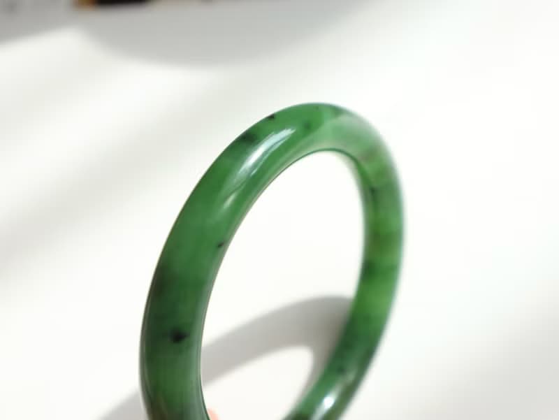 天然和田玉手鐲 老坑料俄料碧玉手鐲 玉質溫潤細膩 平安喜樂鐲