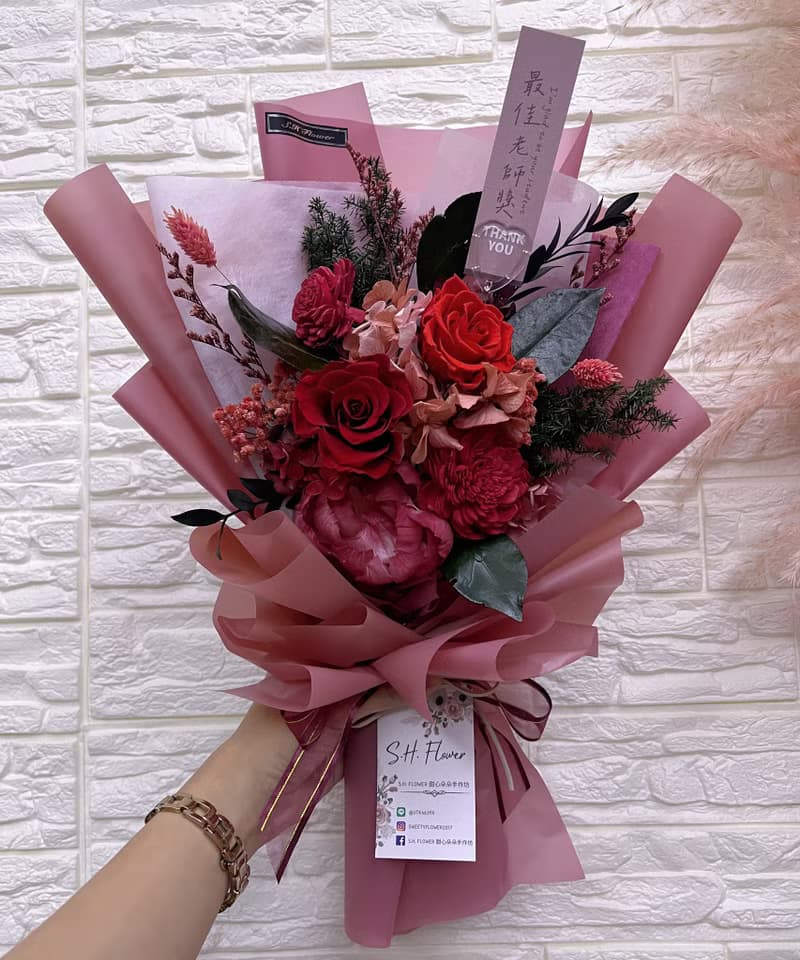 經典紅永生花束 求婚花束/母親節花束/生日花束/520告白花